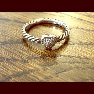 David Yurman Heart Stack Ring Size 6